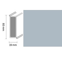 Плинтус Широкий плинтус Cubu flex life XL 60/19 W199 Серебряный фото 1 | FLOORDEALER